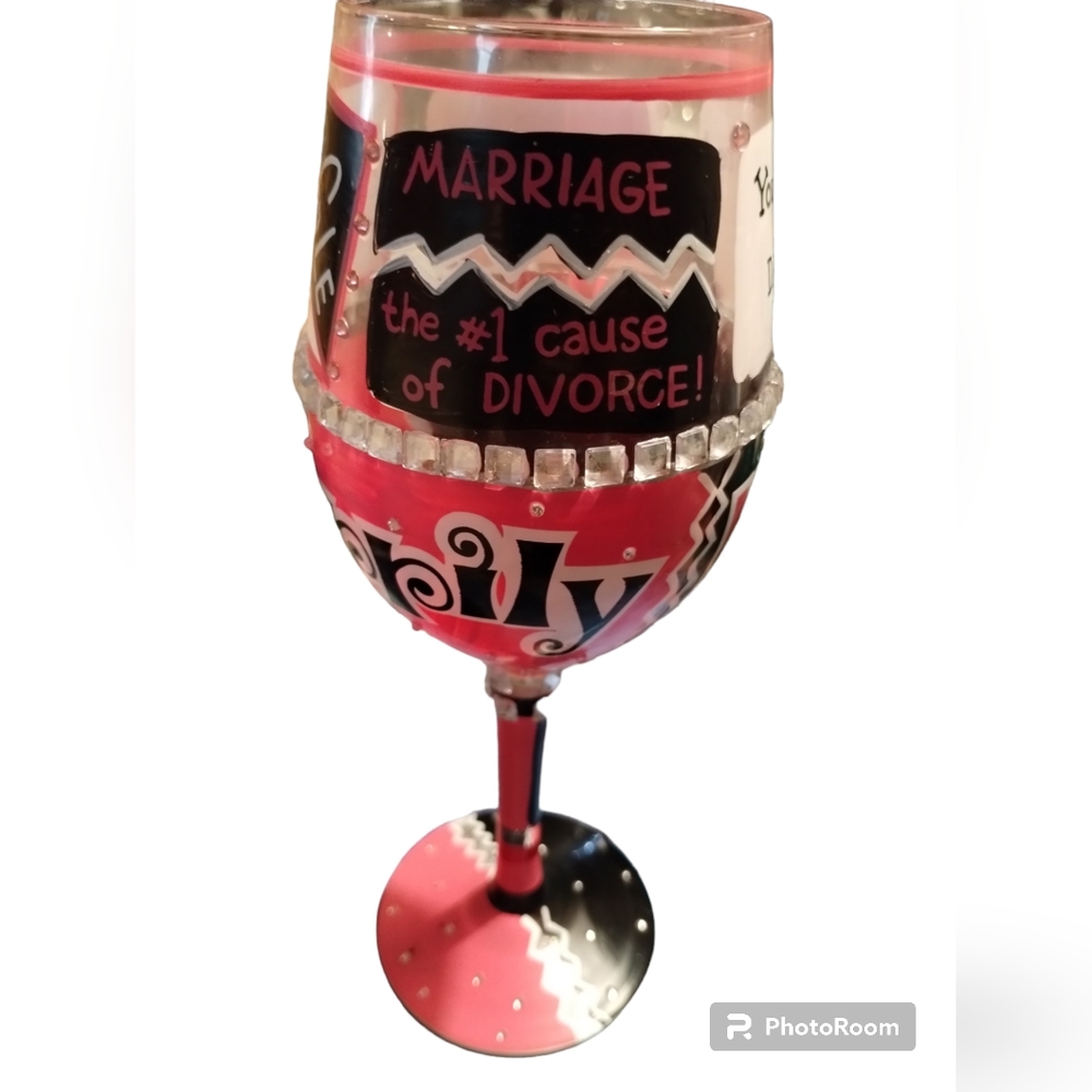 Lolita "Happily Divorced" Wine Glass